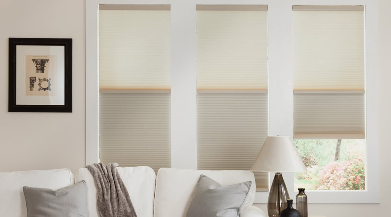 Cellular shades in a Bluff City living room